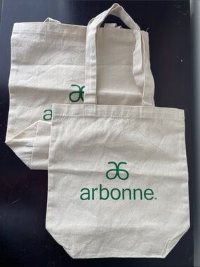 Arbonne Natural Canvas Tote with Green Logo